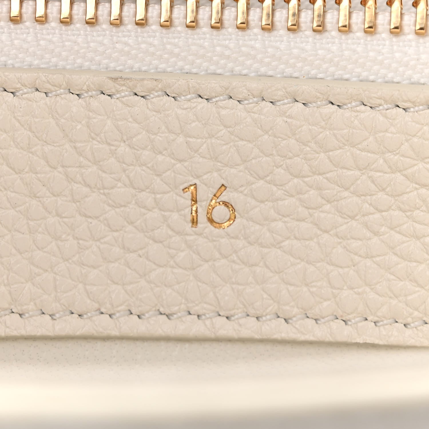 Celine Grained Calfskin Small 16 Top Handle Bag White 8 of 11