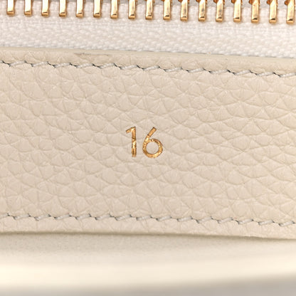 Celine Grained Calfskin Small 16 Top Handle Bag White 8 of 11