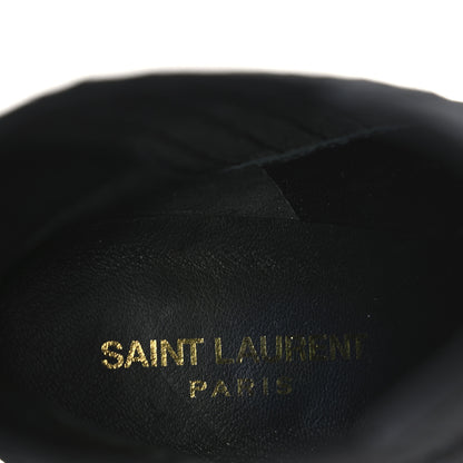 Saint Laurent Suede Theo 95 Ela Boots 38 Black 9 of 11