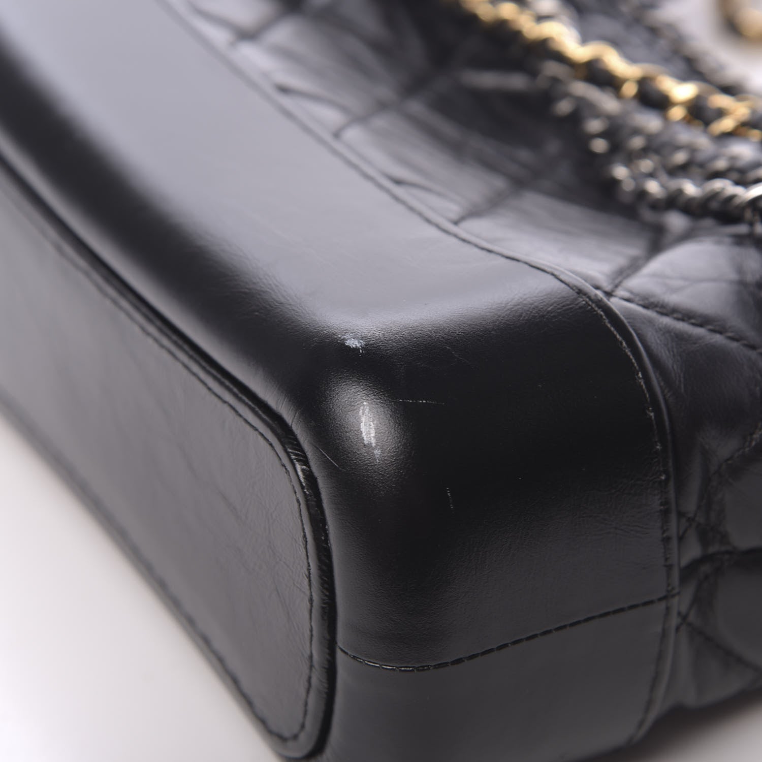 Chanel Aged Calfskin Quilted Small Gabrielle Hobo Black 12 of 12