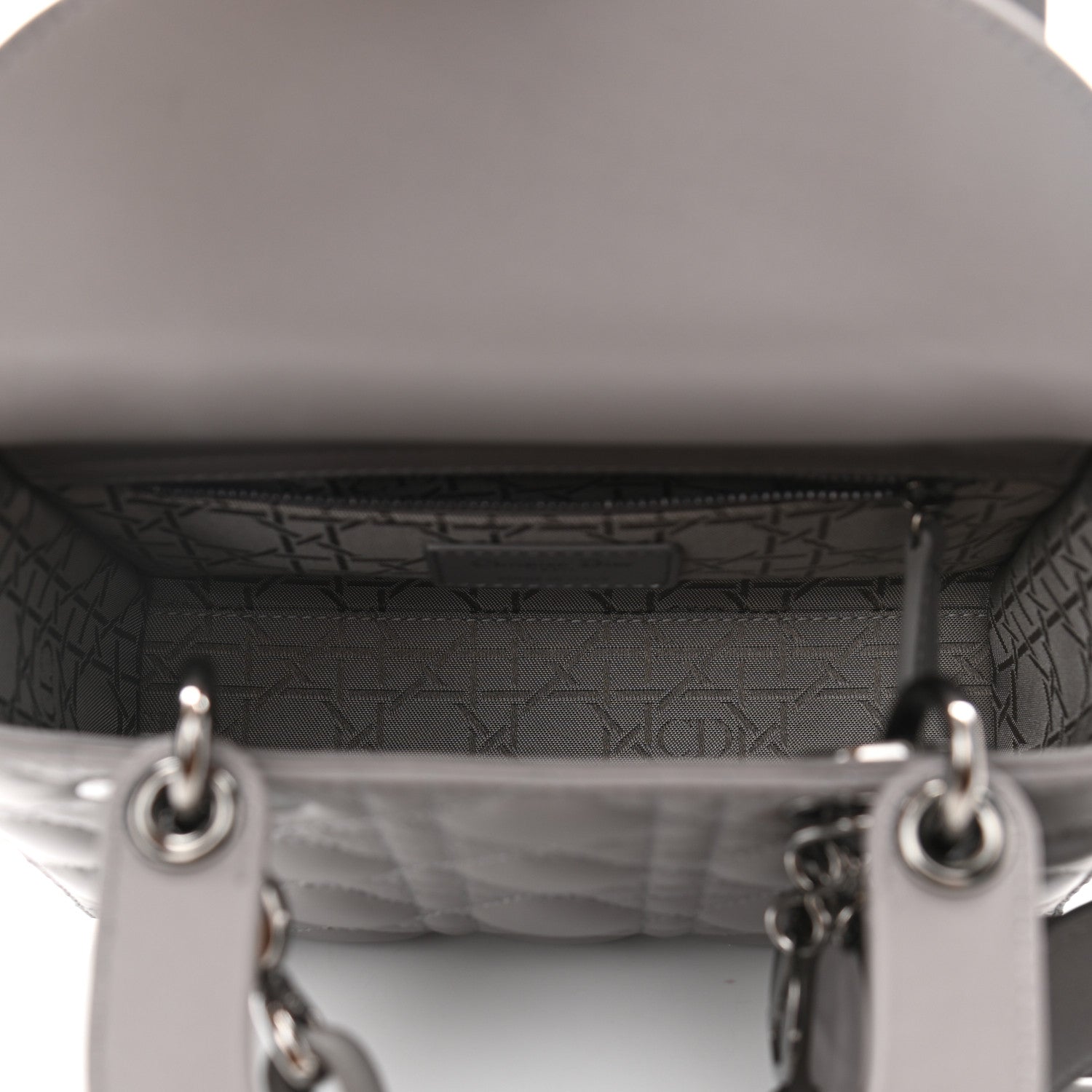 Christian Dior Lambskin Cannage Small My ABCDior Lady Dior Grey 5 of 11