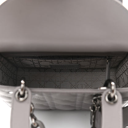 Christian Dior Lambskin Cannage Small My ABCDior Lady Dior Grey 5 of 11