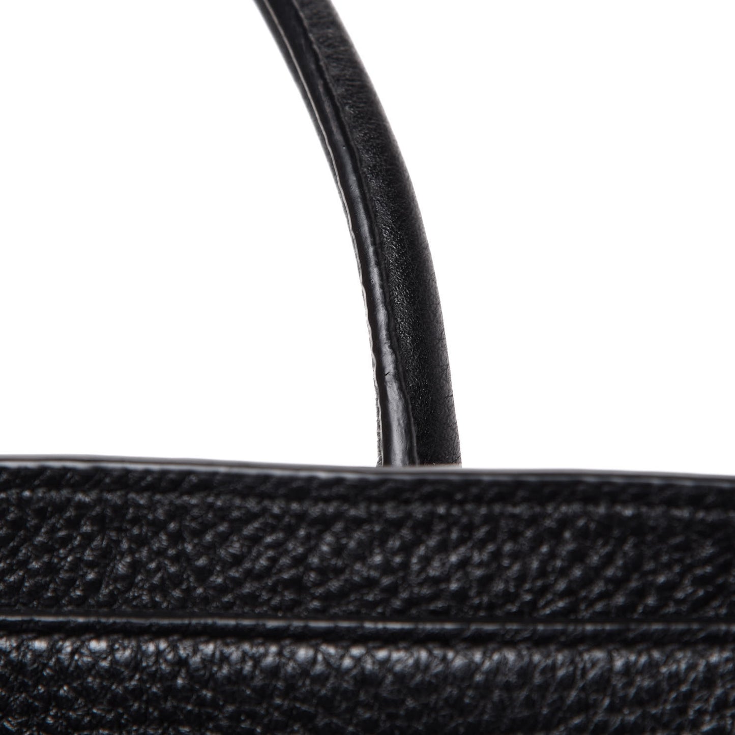 Vitello Daino Side Zip Tote Black