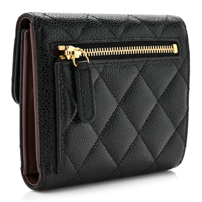 Chanel Caviar Quilted Compact Flap Wallet Black 3 of 9