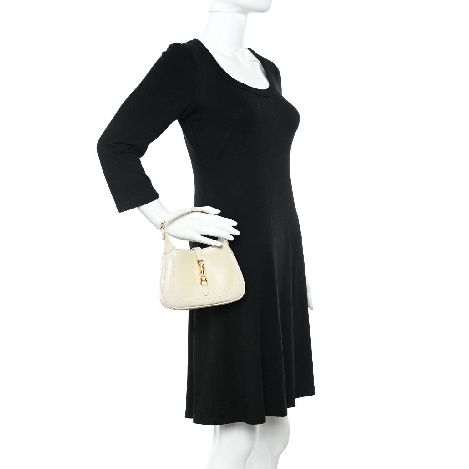 Gucci Boarded Dyana Lux Calfskin Mini Jackie 1961 Hobo Mystic White 2 of 10