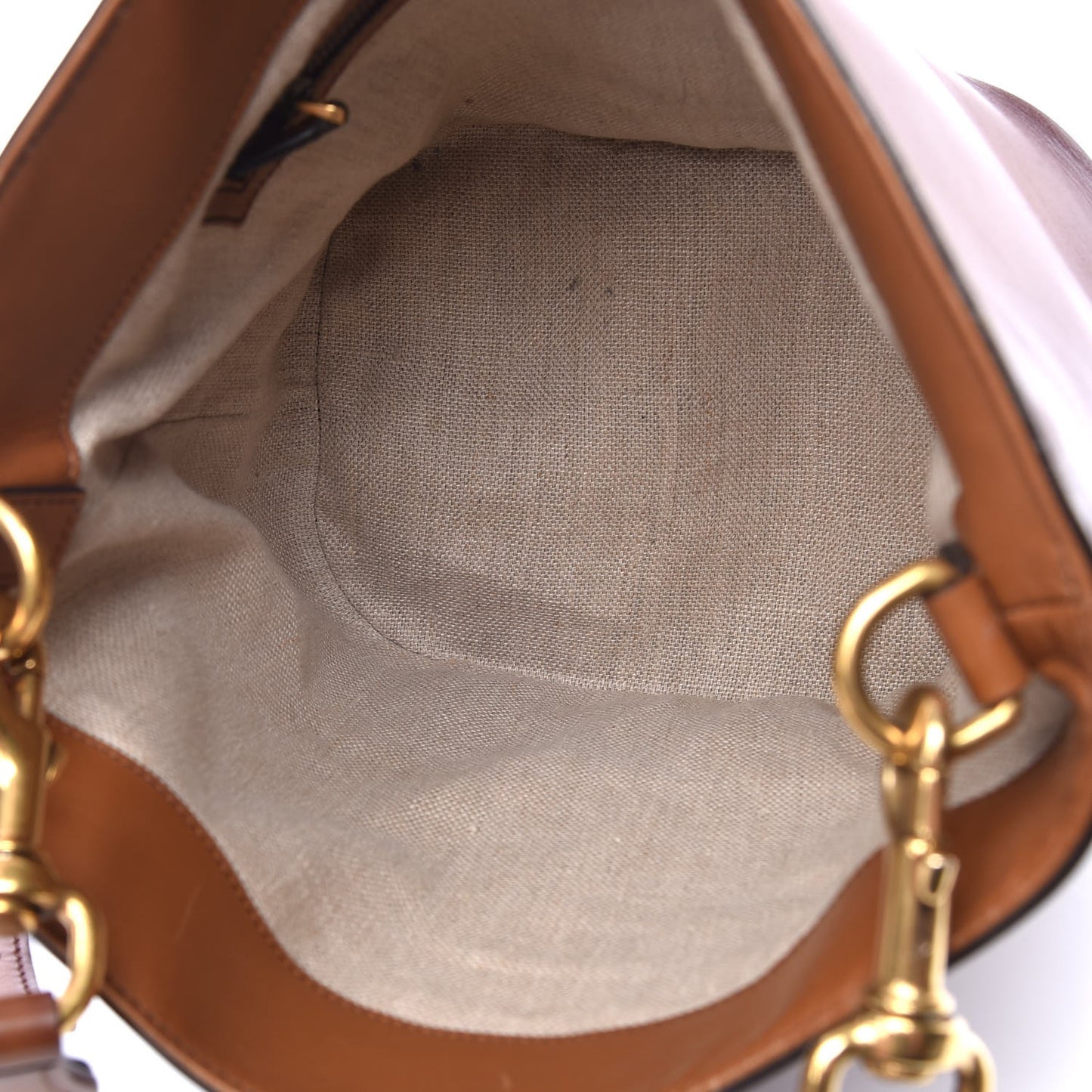 Soft Calfskin Small Jackie Bucket Bag Brown