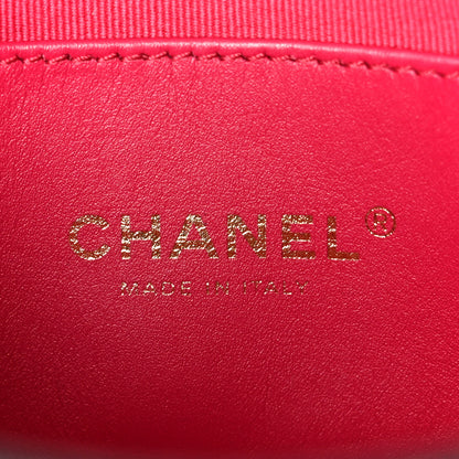 Chanel Lambskin Resin Quilted Mini Heart Square Flap Black 5 of 10