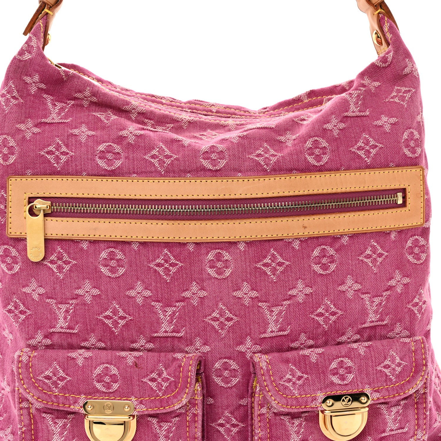 Louis Vuitton Denim Baggy PM Fuchsia 7 of 15
