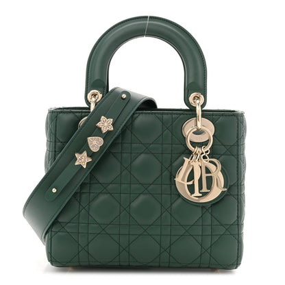 Christian Dior Lambskin Cannage Small My ABCDior Lady Dior Dark Green 1 of 10