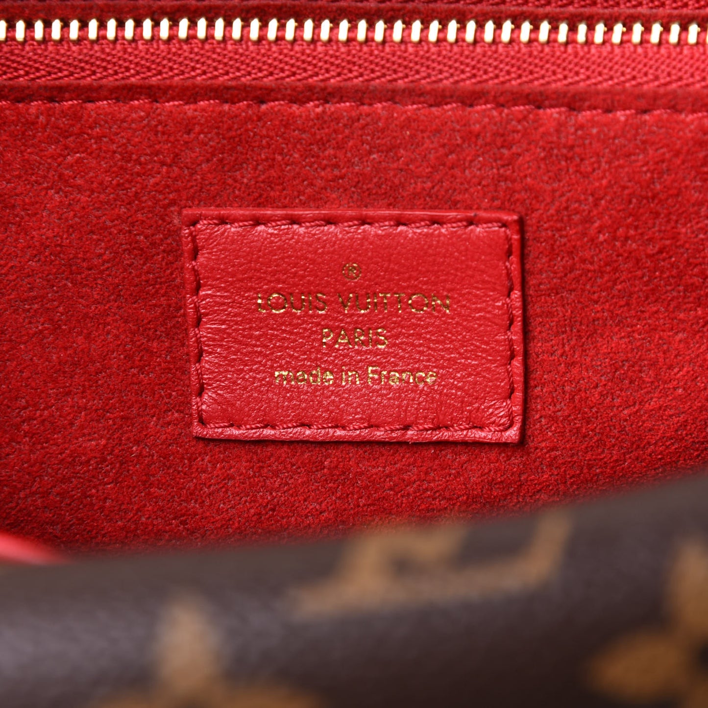 Grained Calfskin Monogram Double V Rubis