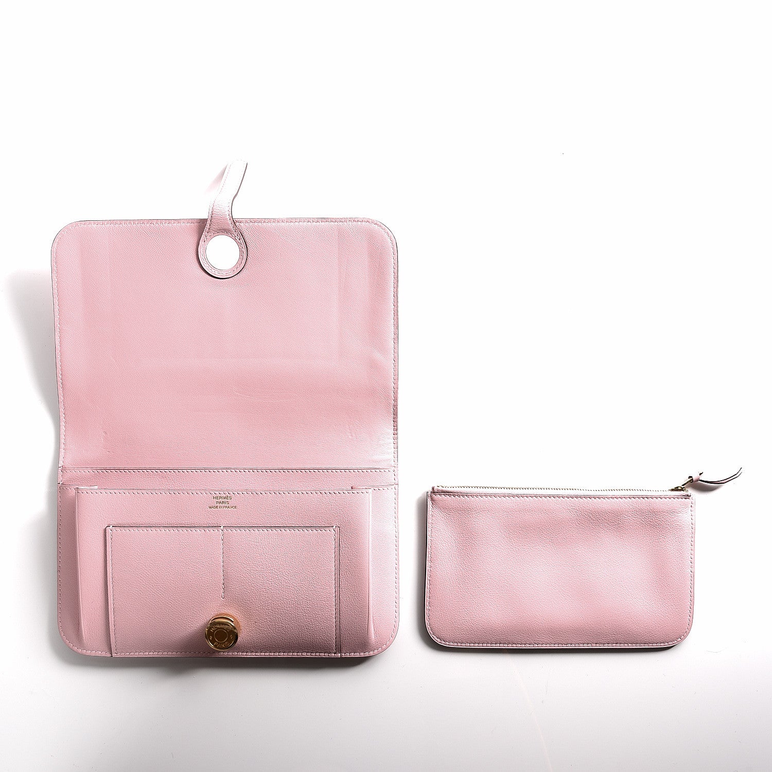 Hermes Swift Dogon Duo Wallet Rose Sakura 7 of 12
