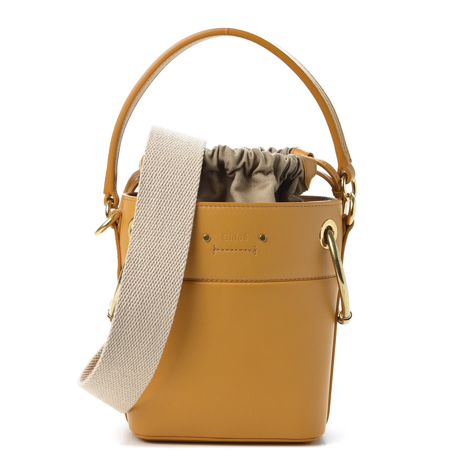 Chloe Smooth Calfskin Mini Roy Bucket Bag Burning Camel 1 of 9