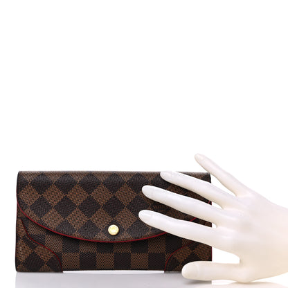 Louis Vuitton Damier Ebene Caissa Wallet Cherry 2 of 10