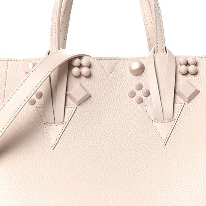 Christian Louboutin Calfskin Empire Spike Studded Small Cabachic Tote Leche 7 of 11
