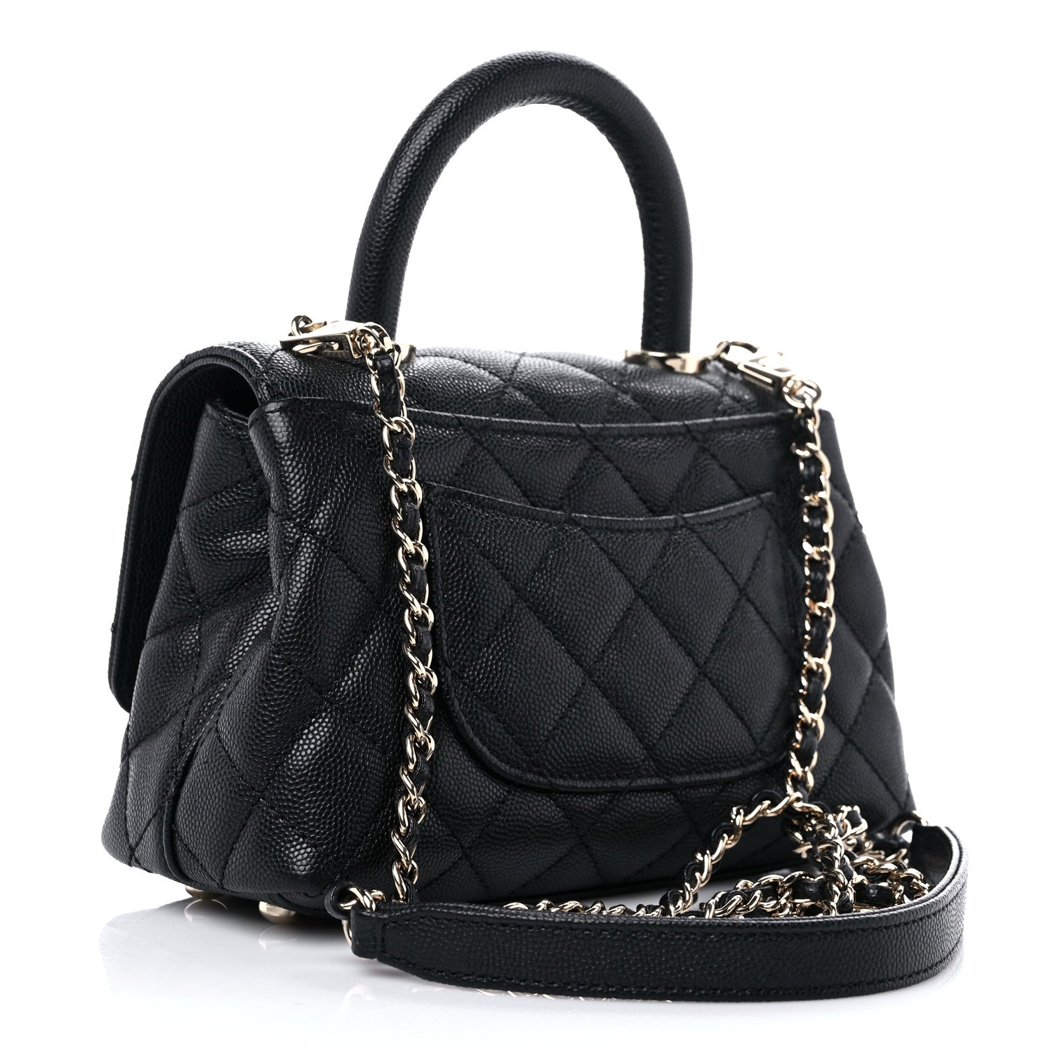 Chanel Caviar Quilted Extra Mini Coco Handle Flap Black 2 of 8