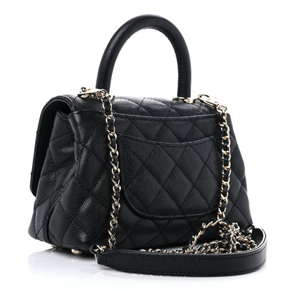 Chanel Caviar Quilted Extra Mini Coco Handle Flap Black 2 of 8