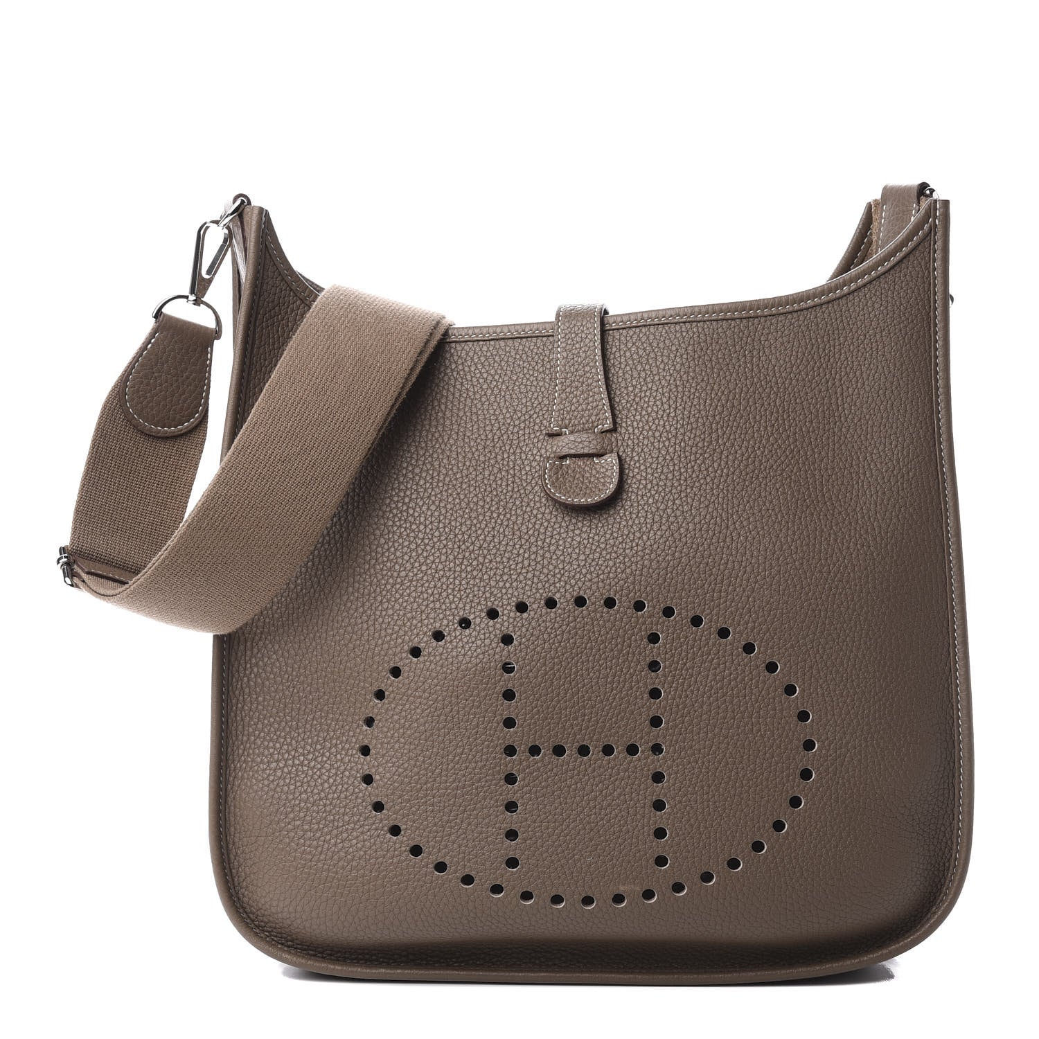 Hermes Taurillon Clemence Evelyne III GM Etoupe 1 of 10