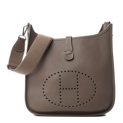 Hermes Taurillon Clemence Evelyne III GM Etoupe 1 of 10