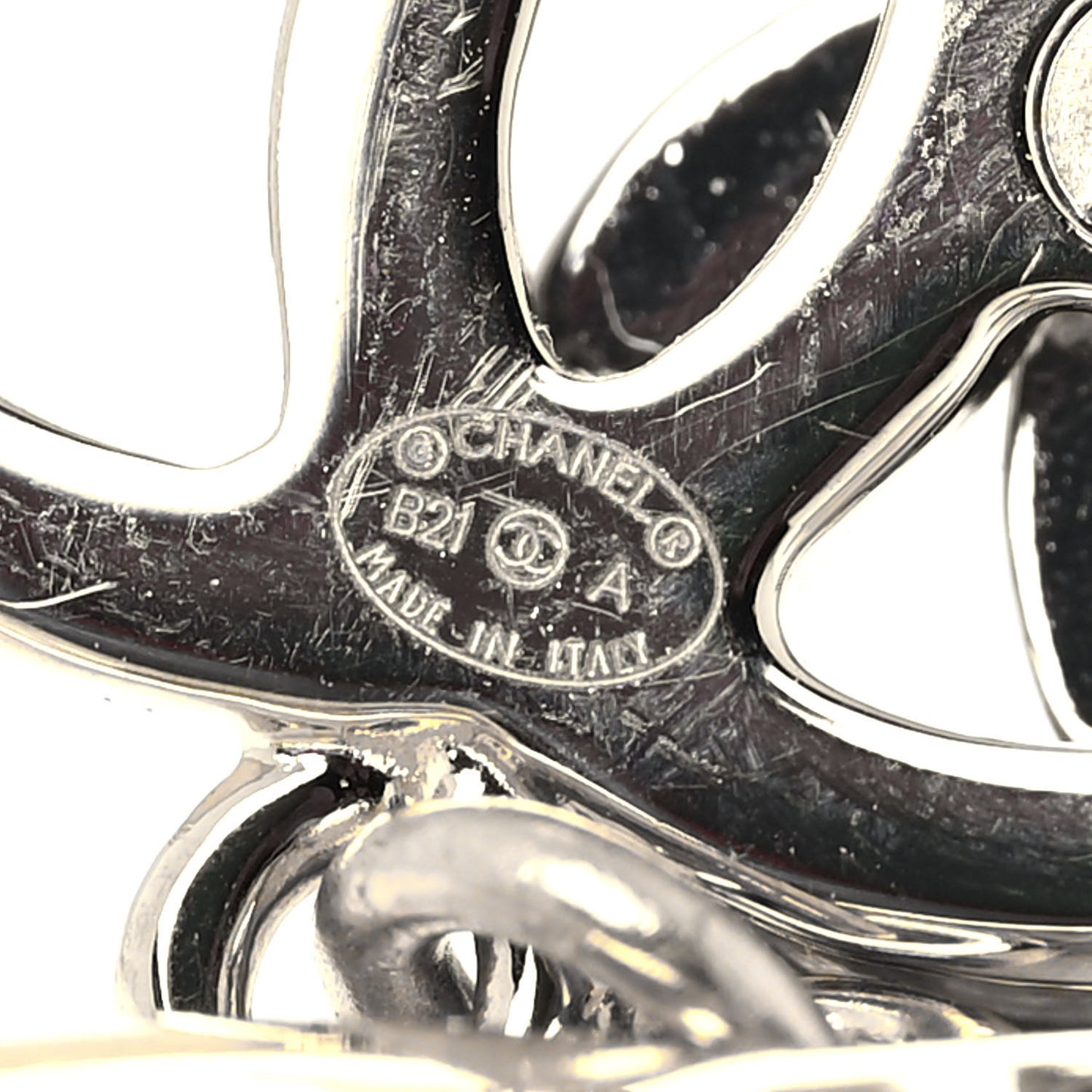 Crystal Pearl Double CC Drop Earrings Gold Silver