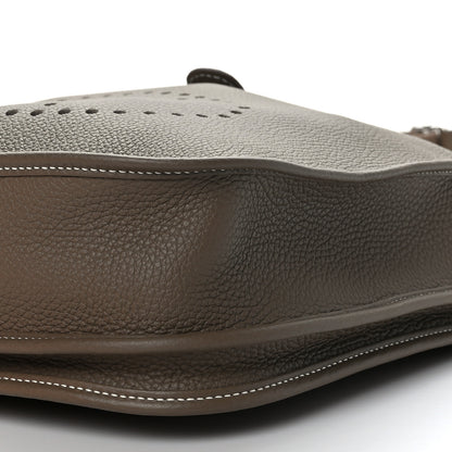 Hermes Taurillon Clemence Evelyne III PM Etoupe 9 of 10