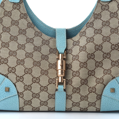 Gucci Monogram Calfskin Large Bardot Shoulder Bag Turquoise 10 of 10