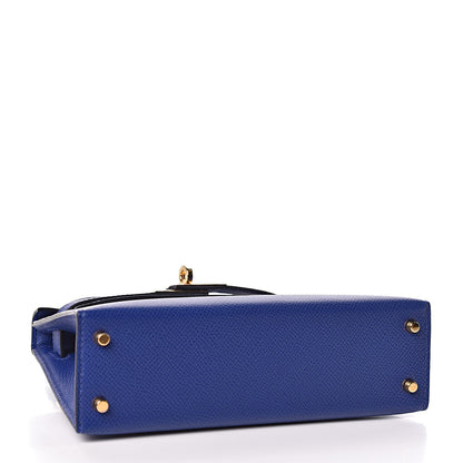 Hermes Epsom Mini Kelly Sellier 20 Bleu Electrique 5 of 29