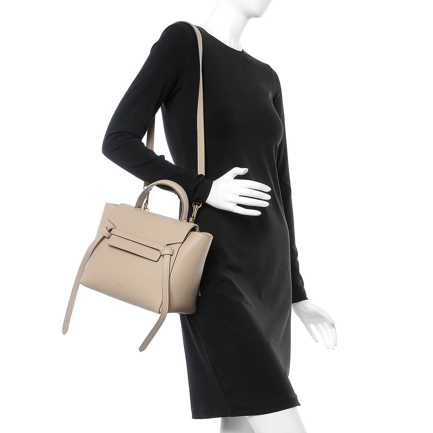 Celine Grained Calfskin Micro Belt Bag Light Taupe 2 of 9