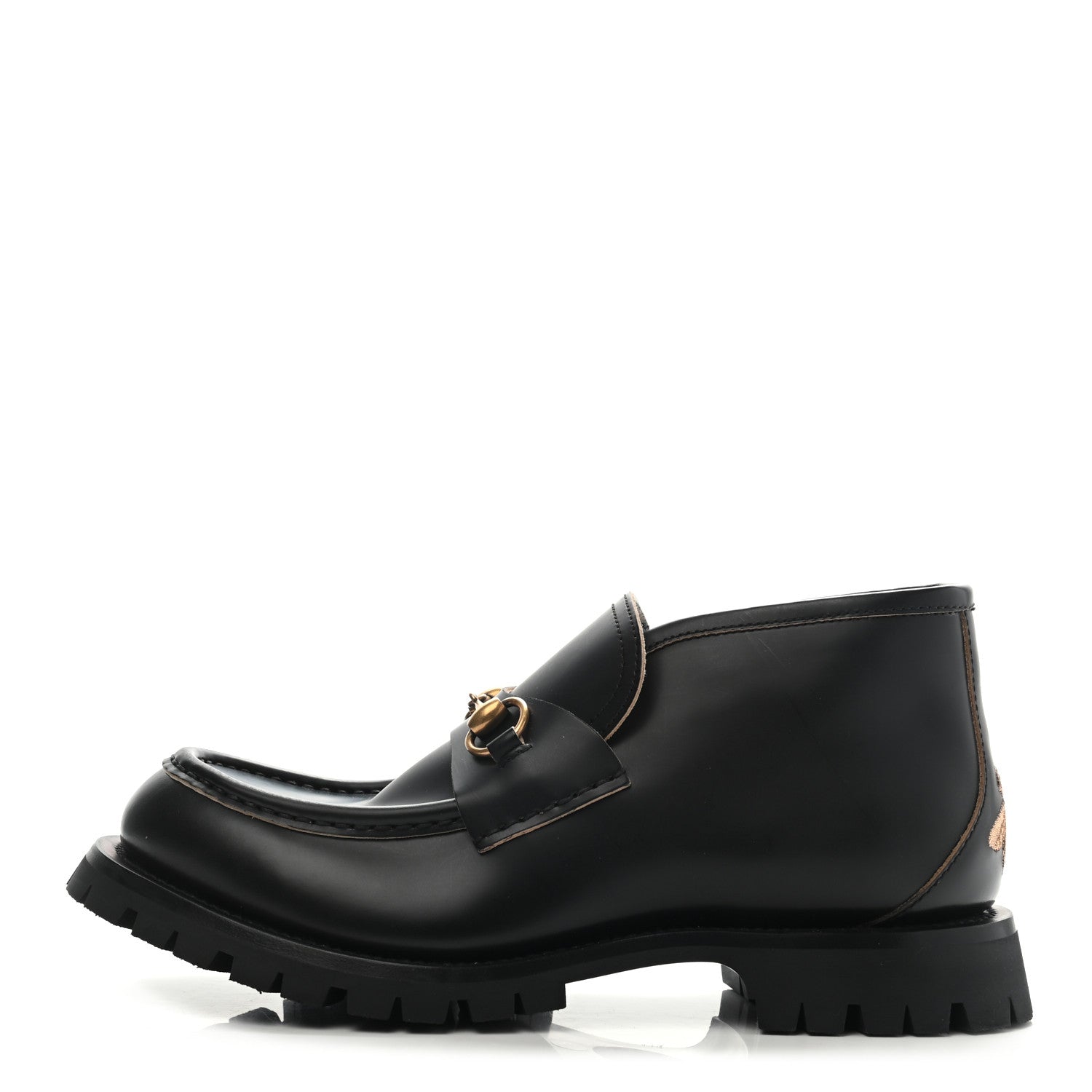 Gucci Cordovan Lux Mens Harald Horsebit Ankle Boots 8.5 Black 1 of 10