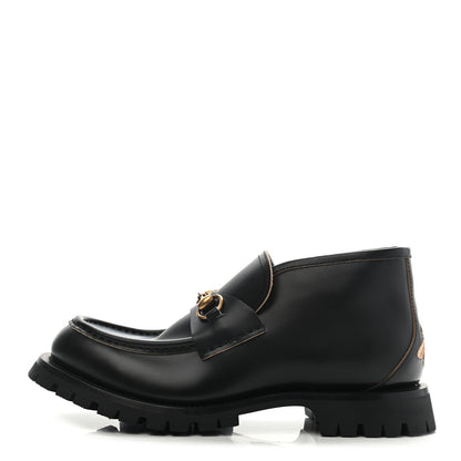 Gucci Cordovan Lux Mens Harald Horsebit Ankle Boots 8.5 Black 1 of 10