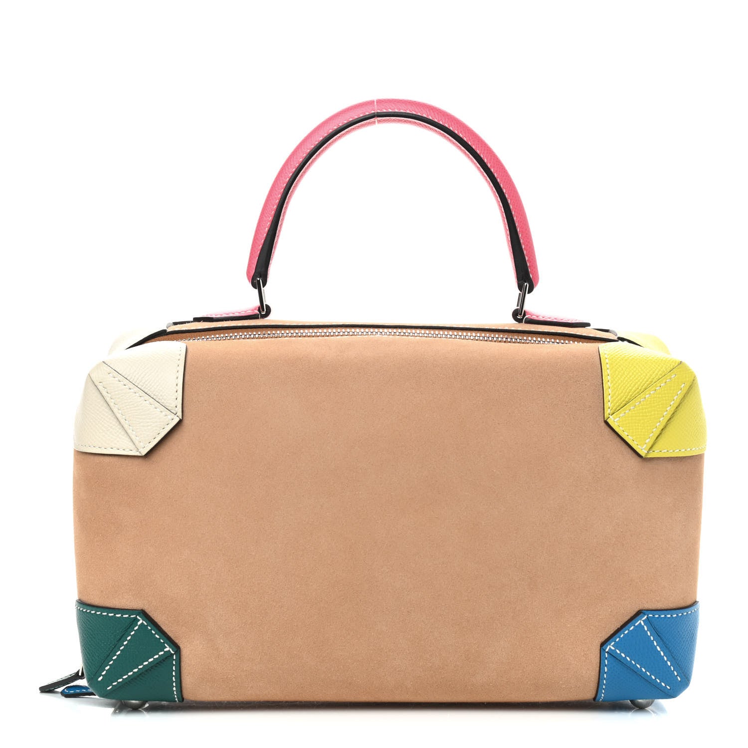 Hermes Veau Grizzly Epsom Maxibox 29 Rose Azalee Lime Craie Bleu Zanzibar Malachite 1 of 7