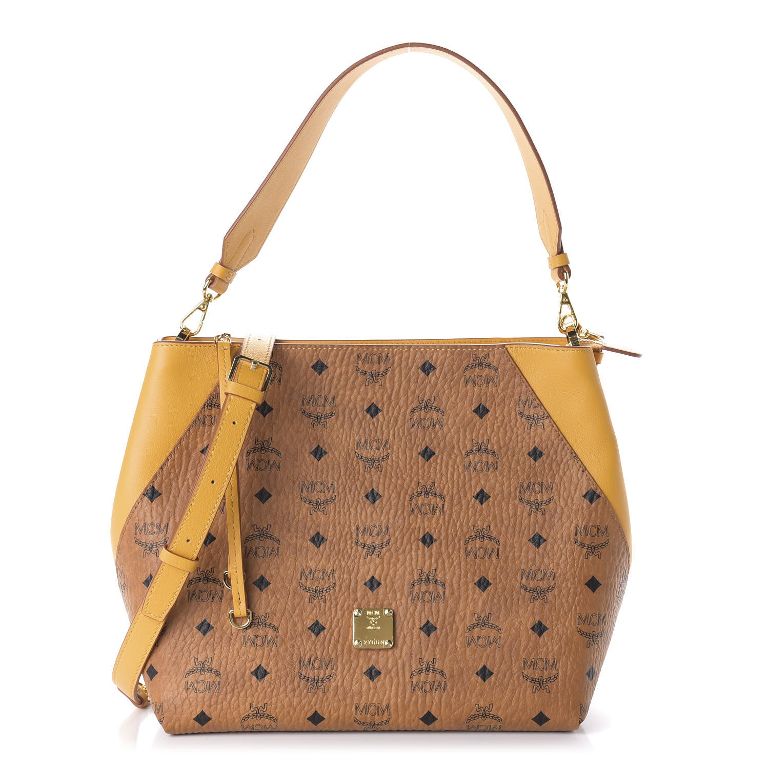 MCM Visetos Medium Klara Hobo Cognac Yellow 1 of 9