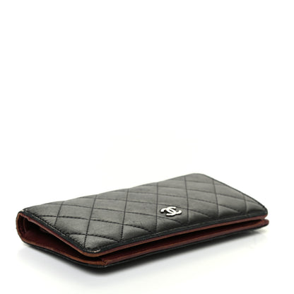 Chanel Lambskin Quilted Yen Wallet Black 4 of 11