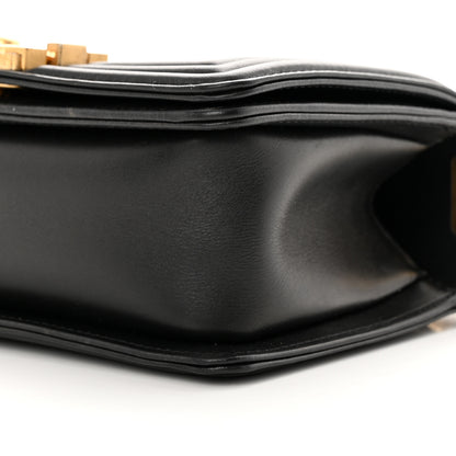 Chanel Calfskin Small Boy Logo Top Handle Flap Black 10 of 11