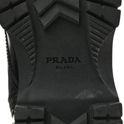 Prada Spazzolato Chocolate 50mm Combat Boots 36.5 Black 8 of 12