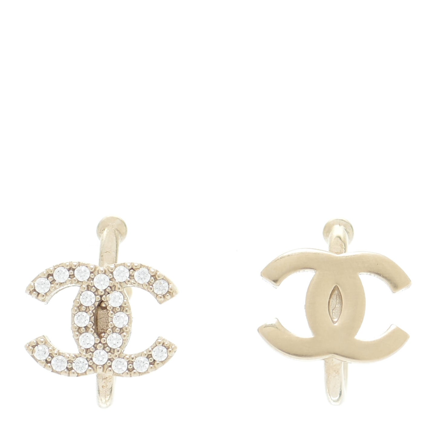 Metal Strass Lip Ring Set Gold