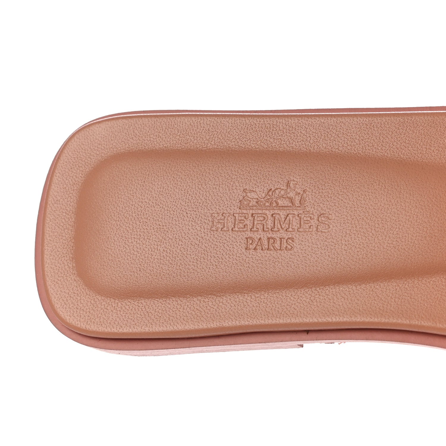 Hermes Calfskin Oran Sandals 37.5 Granit Rose 9 of 11