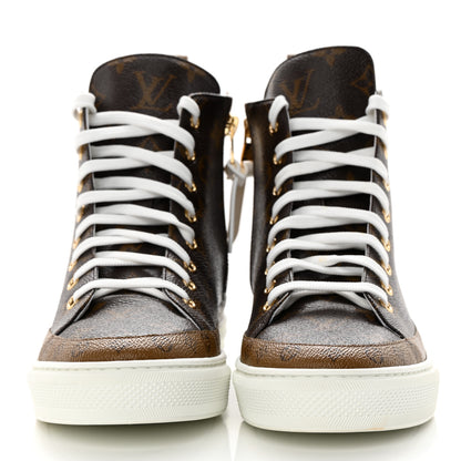 Louis Vuitton Patent Reverse Monogram Stellar Sneaker Boots 39.5 2 of 12
