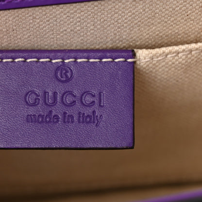 Gucci Knight Calfskin Small GG Marmont Chain Handle Bag Shine Purple 6 of 15