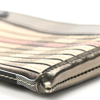 Burberry Metallic Patent Calfskin House Check Sliced Ashcombe Clutch 9 of 9