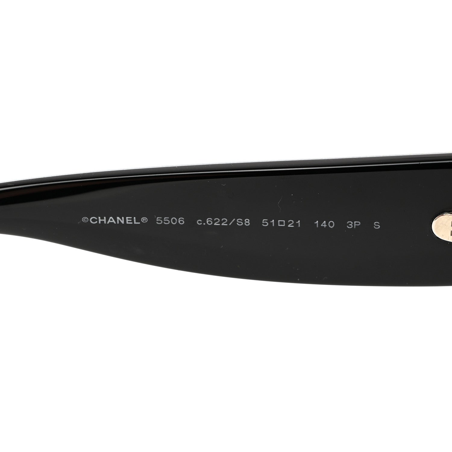 Chanel Acetate Polarized Square Sunglasses 5506 Black 5 of 8