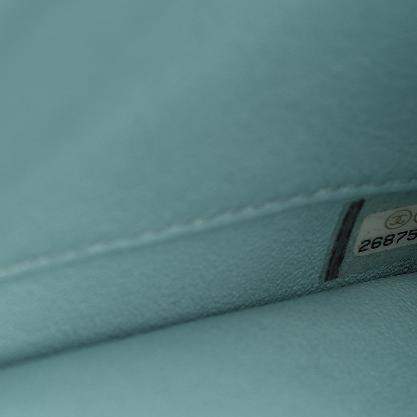 Lambskin Chevron Quilted Medium Trendy CC Flap Light Blue