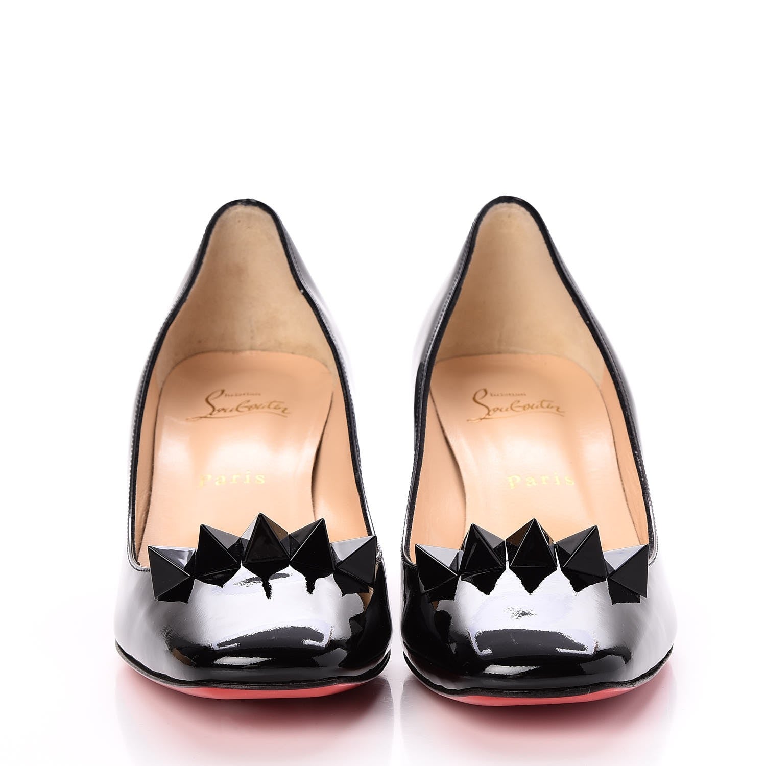 Christian Louboutin Patent Pyramidam 45 Pumps 38.5 Black 2 of 7