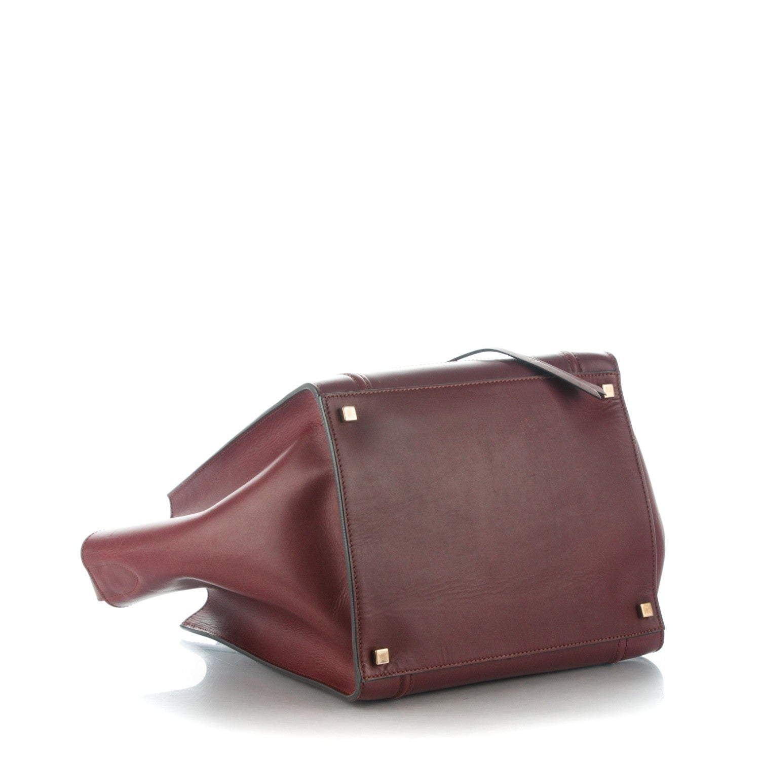 Celine Natural Calfskin Medium Phantom Luggage Burgundy 4 of 10
