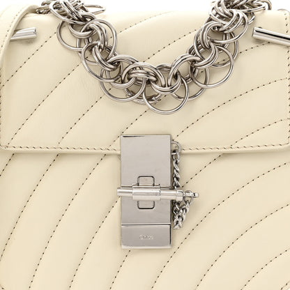 Chloe Calfskin Quilted Mini Drew Bijou Shoulder Bag Natural White 8 of 11