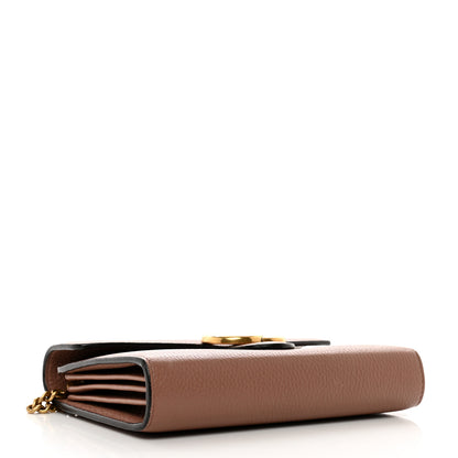 Gucci Cellarius Calfskin GG Marmont Chain Wallet Rosy Phard 4 of 12