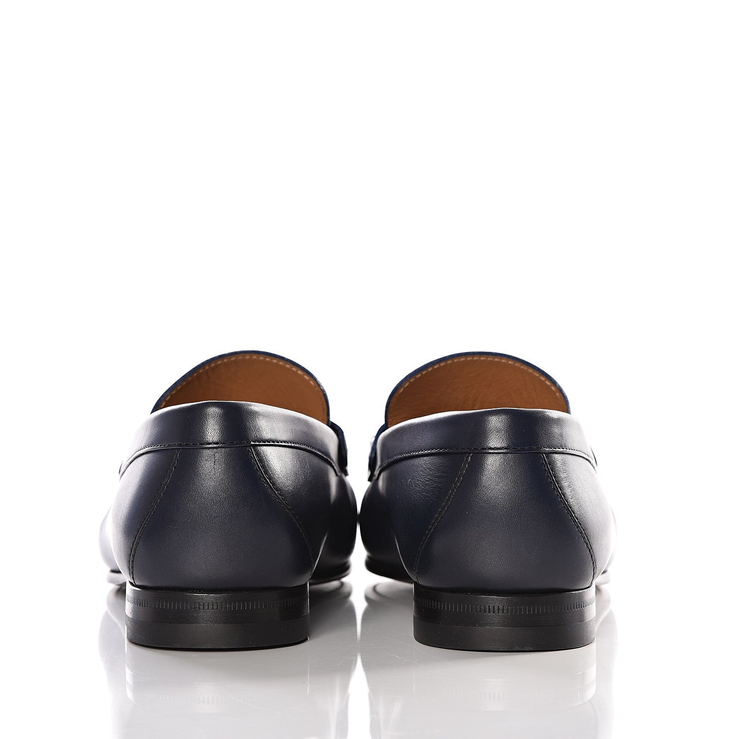 Louis Vuitton Calfskin Mens Montaigne Loafers 7.5 Blue 7 of 12