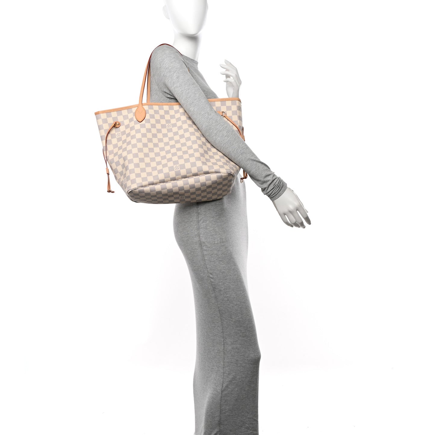 Damier Azur Neo Neverfull MM Rose Ballerine
