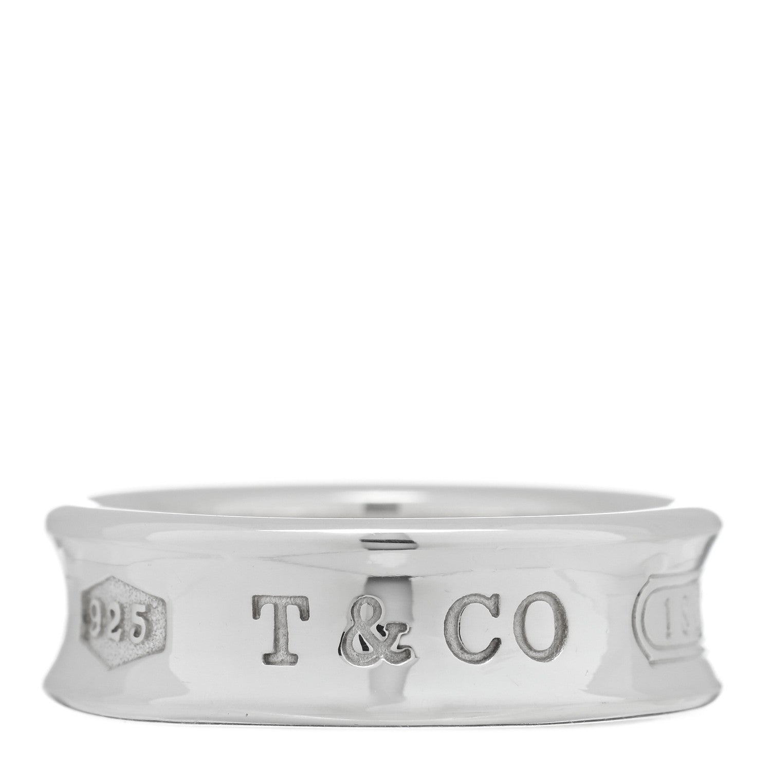 Tiffany Sterling Silver 1837 Band Ring 58 8.5 1 of 4