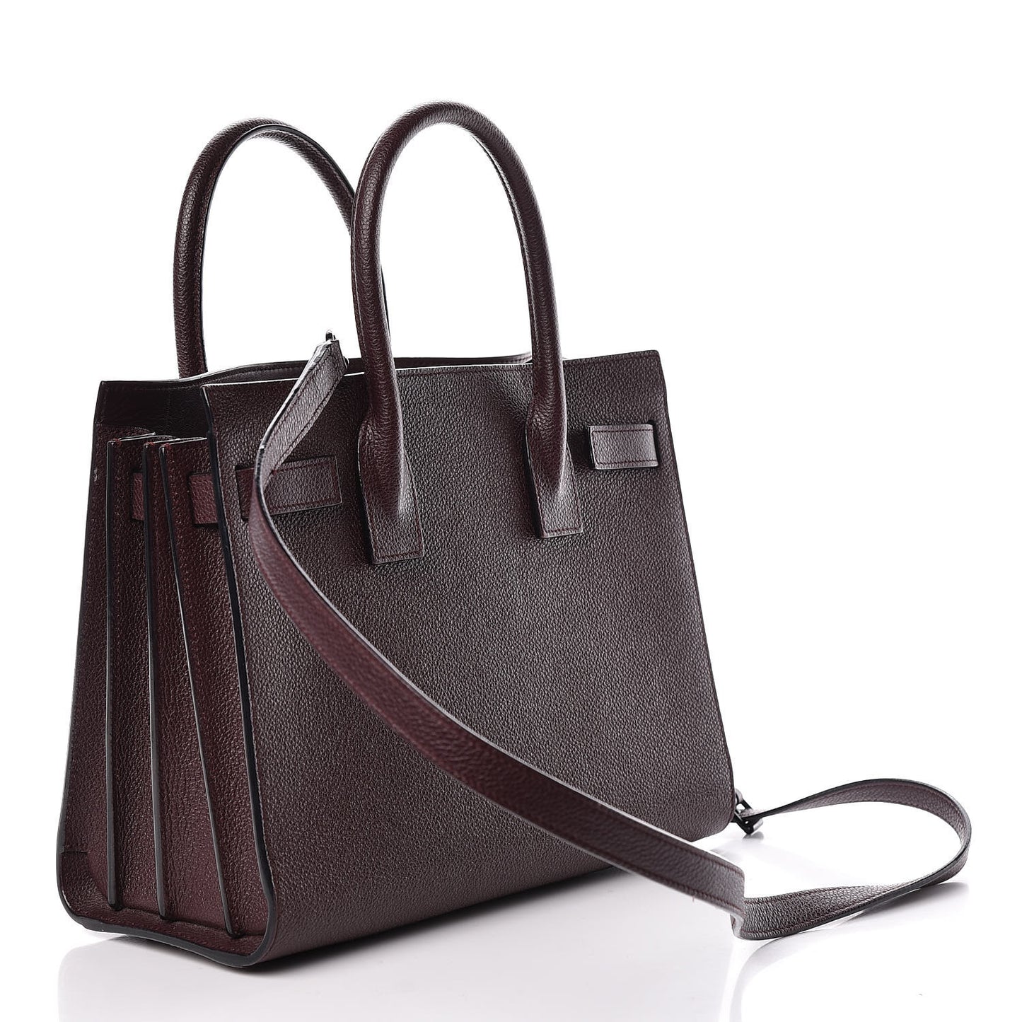 Grained Calfskin Baby Sac De Jour Amaranto