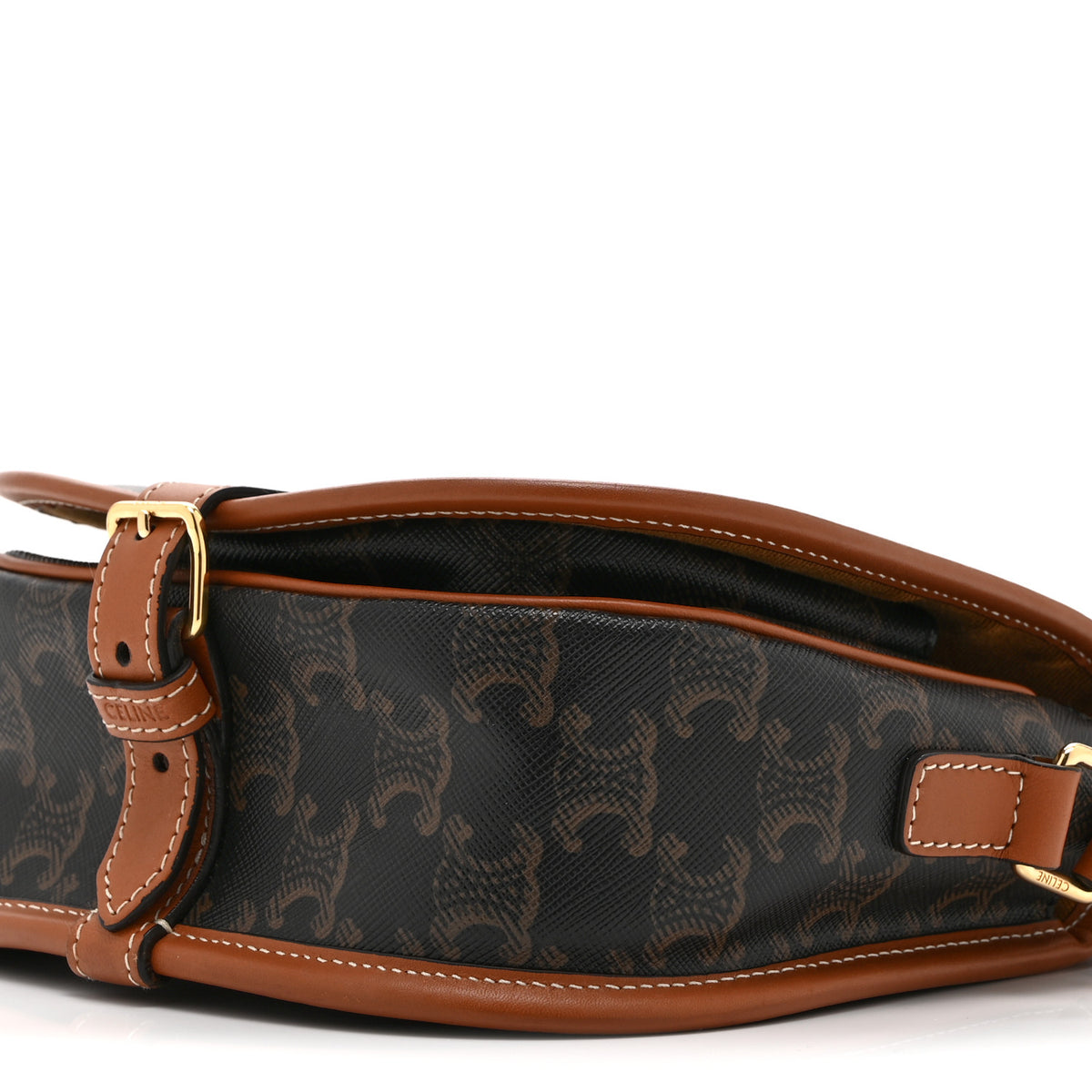 Triomphe Canvas Medium Folco Bag Tan